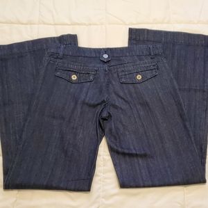 Dark Wash Flare Wide Leg Jeans - Size 28